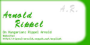 arnold rippel business card